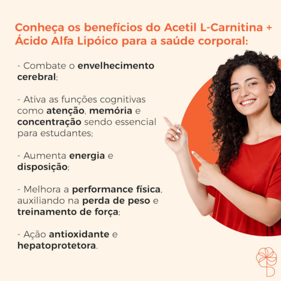 Acetil L Carnitina 500mg + cido Alfa Lipoico 200mg Acetil L Carnitina 500mg + cido Alfa Lipoico 200mg
