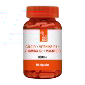 Produto Cálcio + Vitamina D3 + Vitamina K2 + Magnésio 1000mg 60 Cápsulas