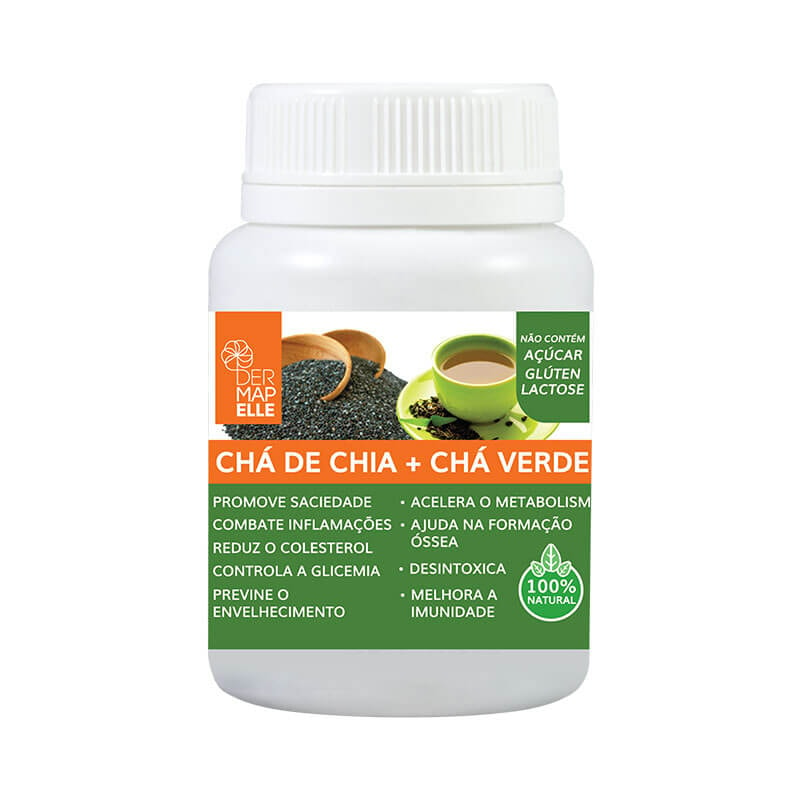 Ch Sol vel Chia com Ch Verde Sem Sabor sem Sucralose 60g