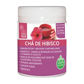 Produto Chá Solúvel Hibisco Sabor Natural sem Sucralose e com Gengibre 100g