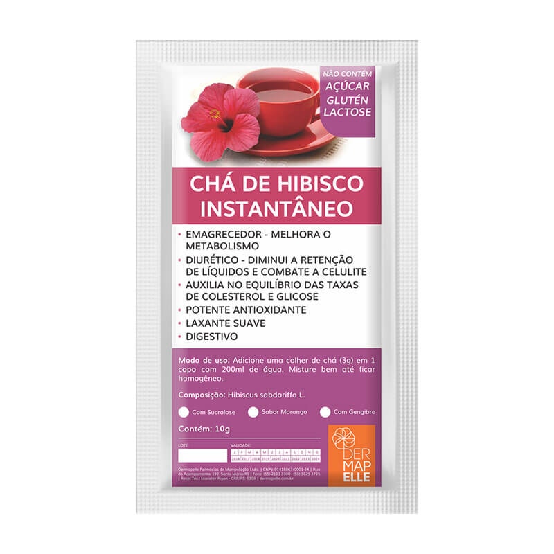 Ch Sol vel Hibisco Sabor Natural sem Sucralose e com Gengibre 10g