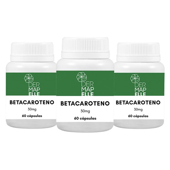 COMBO | Betacaroteno 30mg 60 Cápsulas (3 Unidades)