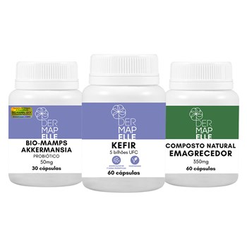 COMBO Bio-MAMPs® Akkermansia + Active Kefir + Composto Natural Emagrecedor