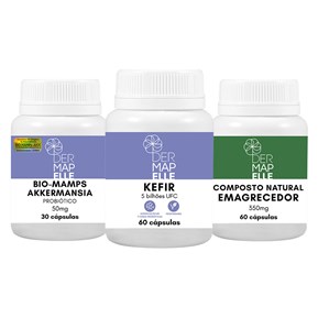 Produto COMBO BioMAMPs® Akkermansia + Active Kefir + Composto Natural Emagrecedor