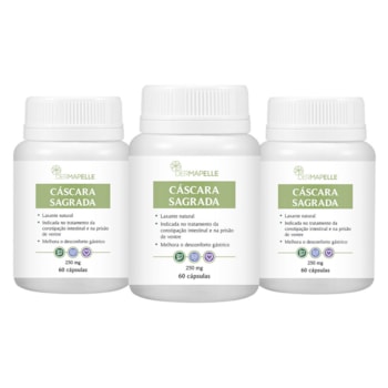 COMBO Cáscara Sagrada 250mg 60 Cápsulas (3 Unidades)