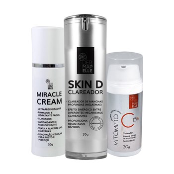 COMBO | Clareador de Manchas Skin D + Ultra Regenerador Miracle Cream + Smart Cream 15%