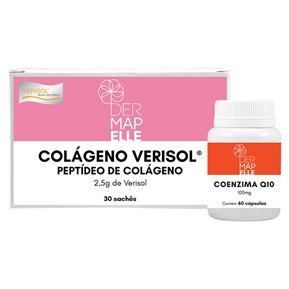 Produto COMBO Coenzima Q10 100mg 60 Cápsulas + Colágeno Verisol 30 Sachês 2,5g