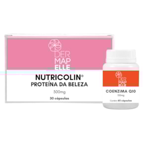 Produto COMBO Coenzima Q10 100mg 60 Cápsulas + Nutricolin - Proteína da Beleza 300mg 30 Cápsulas