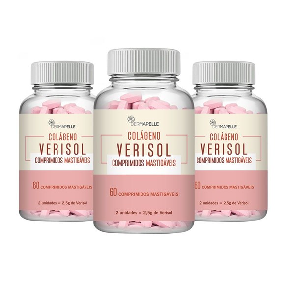COMBO | Colágeno Verisol 60 Comprimidos Mastigáveis (3un)