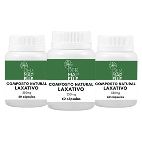 Produto COMBO Composto Natural Laxativo 350mg 60 Cápsulas (3 Unidades)