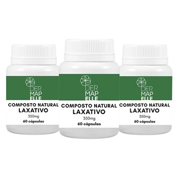 COMBO Composto Natural Laxativo 350mg 60 Cápsulas (3 Unidades)