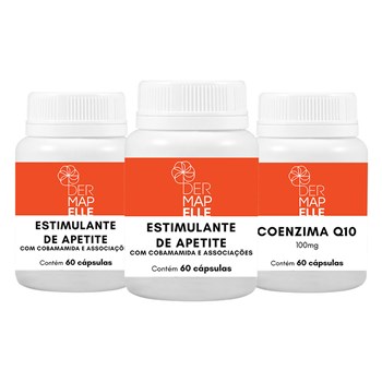 COMBO Estimulante do Apetite 60 Cápsulas (2 Unidades) + Coenzima Q10 100mg 60 Cápsulas