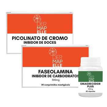 COMBO| Faseolamina + Picolinato de Cromo- Inibidor de Doces + Emagrecedor Plus