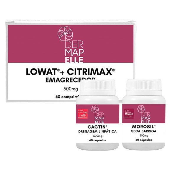 COMBO | Lowat com Citrimax Emagrecedor + Cactin Drenagem Linfática + Morosil Seca Barriga