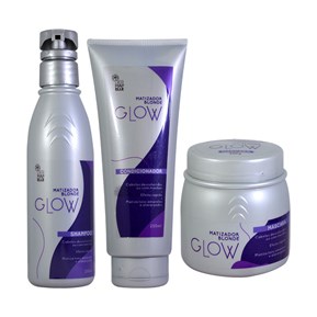 Produto COMBO Máscara Matizadora, Condicionador Matizador e Shampoo Matizador - Blonde Glow