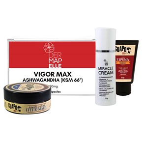Produto COMBO | Miracle Cream + Ashwagandha Vigor Max + Pomada Capilar Efeito Matte + Espuma de Barbear