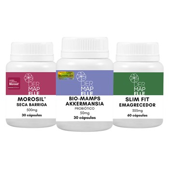 COMBO Morosil® 500mg + Bio-MAMPs® Akkermansia 50mg + Slim Fit Emagrecedor 355mg