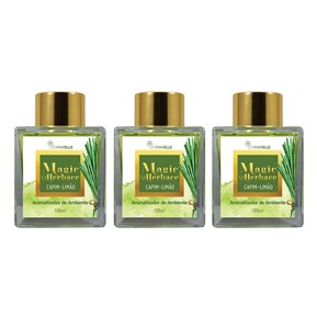 Produto COMBO Perfume para Ambientes em Difusor - Linha Capim Limão (3 Unidades)