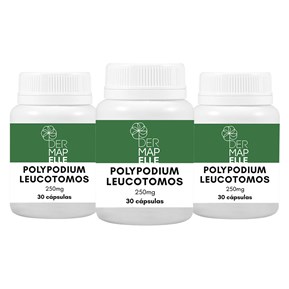Produto COMBO Polypodium Leucotomos 250g 30 Cápsulas (3 Unidades)