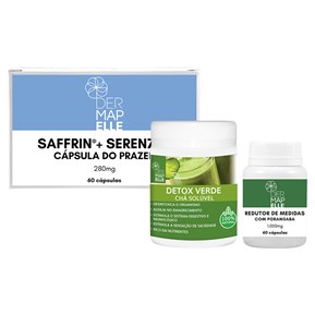 Produto COMBO | Redutor de Medidas Porangaba + Chá Solúvel Detox Verde + Saffrin com Serenzo