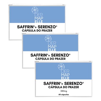 COMBO Saffrin + Serenzo - Cápsulas do Prazer 60 cápsulas (3 Unidades)