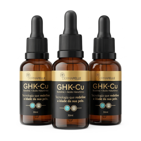 Combo Srum Peptdeos De Cobre GHK-Cu Com cido Hialurnico 30mL (3 unidades) Combo Srum Peptdeos De Cobre GHK-Cu Com cido Hialurnico 30mL (3 unidades)