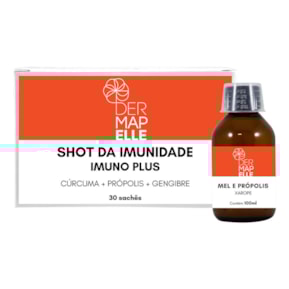 Produto COMBO Shot de Imunidade 2g 30 sachês + Xarope Mel e Própolis 100ml