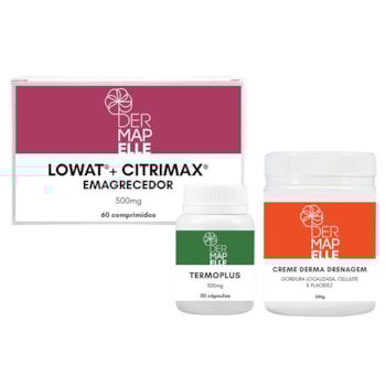 COMBO | Termoplus + Creme Corporal para Drenagem + Lowat com Citrimax Emagrecedor
