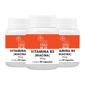Produto COMBO| Vitamina B3 (Niacina) 20mg (3 Unidades)