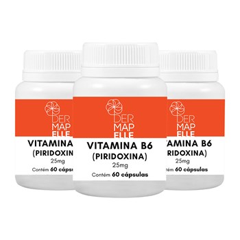 COMBO| Vitamina B6 (Piridoxina) 25mg (3 Unidades)