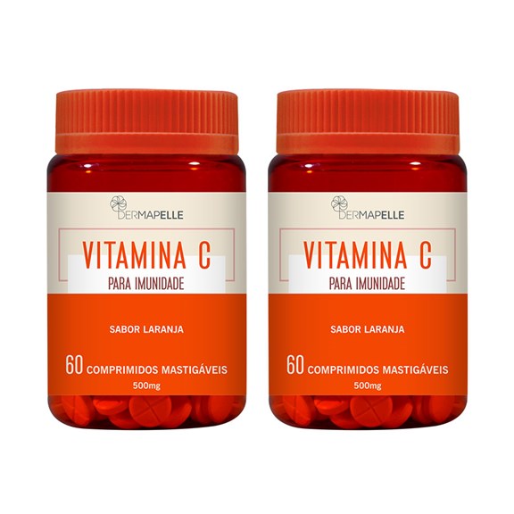 COMBO | Vitamina C 500mg 60 Comprimidos mastigáveis (2 Unidades)