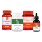 COMBO Vitamina D3 2.000 UI + Equinácea + Vitamina C + Extrato Glicólico de Própolis