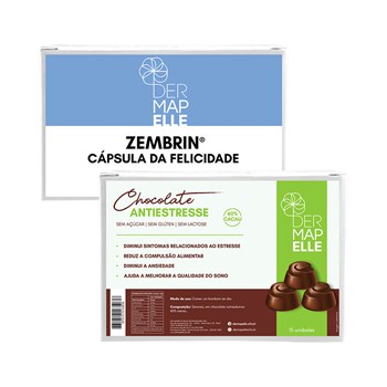 COMBO Zembrin Cápsulas da Felicidade + Chocolate Antiestresse