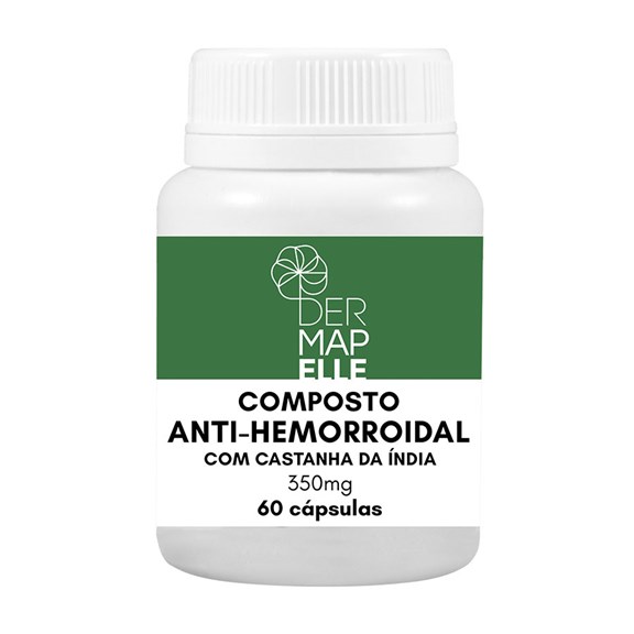 Composto Natural Anti-Hemorroidal com Castanha da Índia 350mg 60 Cápsulas
