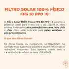 Filtro Solar 100% Físico FPS 30 PPD 10 60g