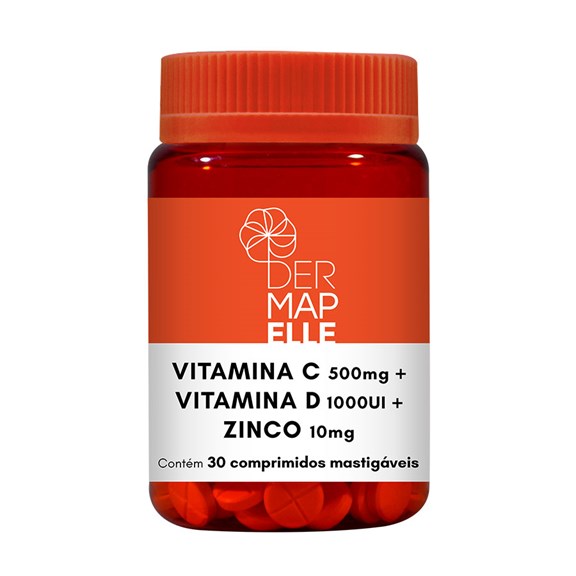 Multivitamínico - Vitamina C, D e Zinco Comprimidos Mastigáveis