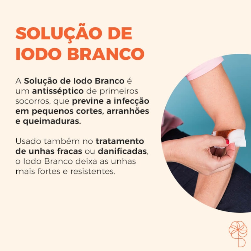 Solução de Iodo Branco 30ml - Antisséptico | Dermapelle