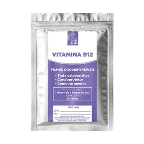 Produto Vitamina B12 em Filme Orodispersível 1500mcg 30 Unidades