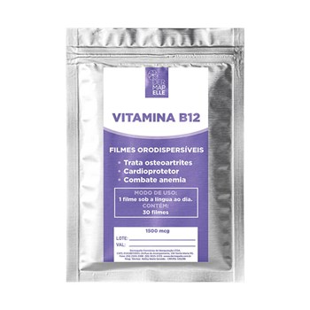 Vitamina B12 em Filme Orodispersível 1500mcg 30 Unidades