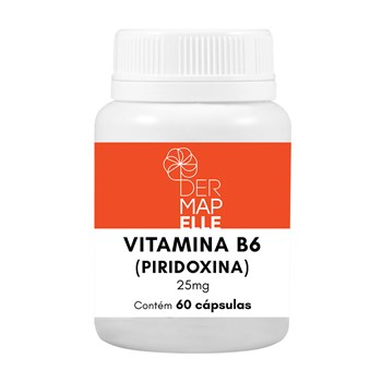Vitamina B6 (Piridoxina) 25mg 60 Cápsulas