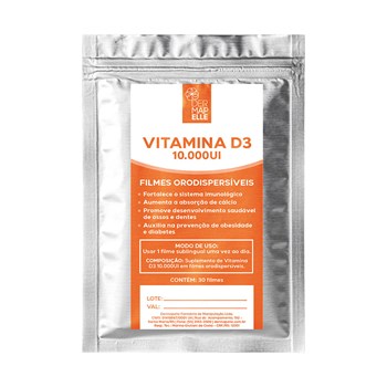 Vitamina D3 10.000UI em Filme Orodispersível 30 Unidades